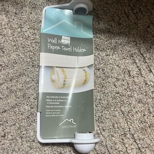 NWT White Wall Mount Paper Towel Holder